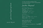 Soirée Jackie Raynal  Jeudi 19 avril 2001. La fémis